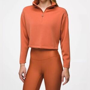 NEW PRANA shea half zip top in terracotta Size Medium